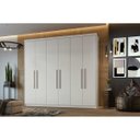 Ver imagem 2 de Guarda-Roupa Casal 6 Portas 5 Gavetas Áries Lopas Branco