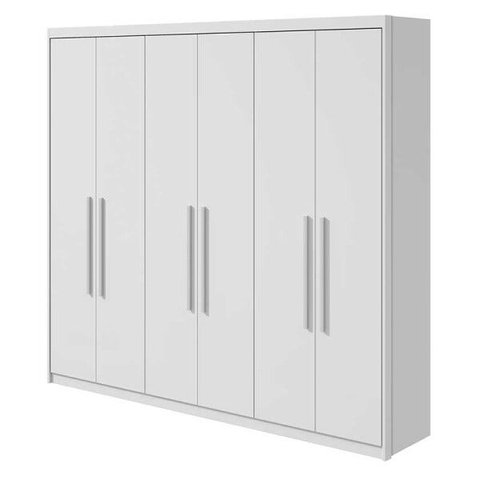 Guarda-Roupa Casal 6 Portas 5 Gavetas Áries Lopas Branco
