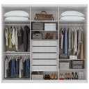 Ver imagem 3 de Guarda-Roupa Casal 6 Portas 5 Gavetas Áries Lopas Branco