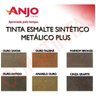 Tinta Marron Bronze Esmalte Sintético Metalicplus 3,6l Anjo - 2