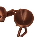 Ver imagem 3 de Kit 2 Vasos Preguiçosos Suculentas Decoração 19 Cm Decorativo Bronze