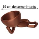 Ver imagem 4 de Kit 2 Vasos Preguiçosos Suculentas Decoração 19 Cm Decorativo Bronze