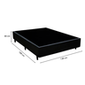 Cama Box Casal 138 Tecido Sintético Preto com Colchão Polônia Bello Box - D28 65x138x188 - 3