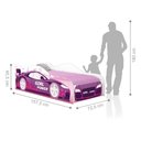 Ver imagem 2 de Cama Carro Infantil Rosa Kids 100% Mdf para Quarto Infantil