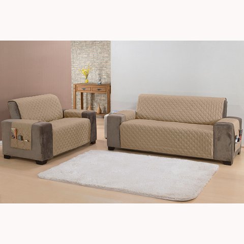 Kit Protetor de Sofá Capa Classic 2 e 3 Lugares Padrão Face Única