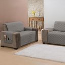 Ver imagem 3 de Kit Protetor de Sofá Capa Classic 2 e 3 Lugares Padrão Face Única