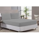 Ver imagem 1 de Lençol com Elástico Casal Padrão 80% Algodão Cinza 3 Peças