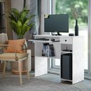 Ver imagem 2 de Mesa de Computador Escrivaninha Viena Branco Ej Móveis