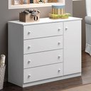 Ver imagem 2 de Cômoda Infantil Helena 1 Porta e 4 Gavetas Branco - Phoenix Baby Branco