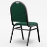 Kit 3 Cadeiras Hoteleiras Auditório Empilhável Linho M23 Verde - Mpozenato - 8