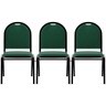 Kit 3 Cadeiras Hoteleiras Auditório Empilhável Linho M23 Verde - Mpozenato - 10
