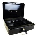 Ver imagem 2 de COFRE METAL PORTA JOIAS COM CHAVES CASH BOX MINI PORTATIL GAVETA DINHEIRO DOCUMENTOS
