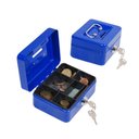 Ver imagem 5 de COFRE METAL PORTA JOIAS COM CHAVES CASH BOX MINI PORTATIL GAVETA DINHEIRO DOCUMENTOS