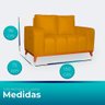 Sofá 2 Lugares Memphis Ultra Conforto em Madeira Maciça e Suede - Lh Decor Cor Mostarda - 4