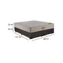 Ver imagem 3 de Cama Box King Bipartido Sintético + Colchão Ortobom Airtech Molas Ensacadas 193x203x65 Marrom