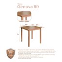 Ver imagem 4 de Mesa de Jantar Quadrada Madeira Maciça 80cm Genova Amêndoa Mj480