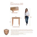 Ver imagem 5 de Mesa de Jantar Quadrada Madeira Maciça 80cm Genova Amêndoa Mj480