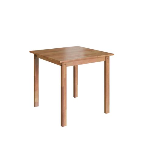 Mesa de Jantar Quadrada Madeira Maciça 80cm Genova Amêndoa Mj480