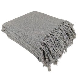 Manta Para Sofá Gigante Decorativa Protetora 2,30 x 1,40:Cinza Neblina - 3