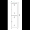 Ver imagem 2 de Roupeiro de Aço INSALUBRE c/ 02 Portas – 1,96×0,50×0,41m – CZ/CZ – AMAPA – 10110