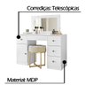 Cômoda Camarim Sonhos 121cm 5 Gavetas com Espelho e Luminárias de Led Branco Moval - 4