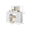 Cômoda Camarim Sonhos 121cm 5 Gavetas com Espelho e Luminárias de Led Branco Moval - 5