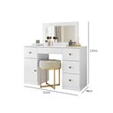 Ver imagem 5 de Cômoda Camarim Sonhos 121cm 5 Gavetas com Espelho e Luminárias de Led Branco Moval