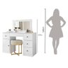 Cômoda Camarim Sonhos 121cm 5 Gavetas com Espelho e Luminárias de Led Branco Moval - 6