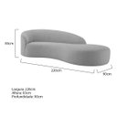 Ver imagem 3 de Divã Recamier Orgânico França 220cm Lado Direito Linho