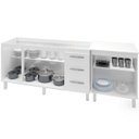 Ver imagem 5 de Balcao Pia 160cm e Multiuso 2 Portas 70cm Branco Mobbs