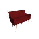 Ver imagem 2 de Kit 02 Poltronas Decorativas Aurora + 01 Aurora Namoradeira Com Pés Palito Suede Marsala