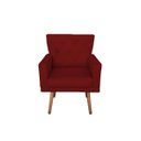 Ver imagem 6 de Kit 02 Poltronas Decorativas Aurora + 01 Aurora Namoradeira Com Pés Palito Suede Marsala