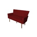 Ver imagem 4 de Kit 02 Poltronas Decorativas Aurora + 01 Aurora Namoradeira Com Pés Palito Suede Marsala