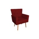 Ver imagem 5 de Kit 02 Poltronas Decorativas Aurora + 01 Aurora Namoradeira Com Pés Palito Suede Marsala