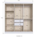 Ver imagem 3 de Guarda-Roupa Casal Xangai 6 Portas 2 Gavetas Branco - Doripel