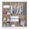 Guarda-Roupa Casal Xangai 6 Portas 2 Gavetas Branco - Doripel - 4