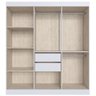 Guarda-Roupa Casal Xangai 6 Portas 2 Gavetas Branco - Doripel - 5