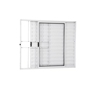 Veneziana 3 Folhas 1,00 X 1,20 Com Grade Alumínio Branco