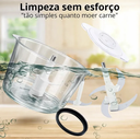 Ver imagem 5 de Triturador, Processador de Alimentos 2L com Copo de Vidro e 4 Lâminas 500W Moedor de Carne