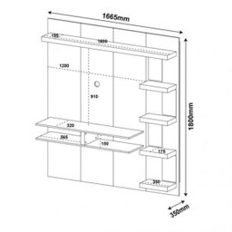 PAINEL P/TV PREMIUM PINHO II ARTELY - 2 PAINEL P/TV PREMIUM PINHO II ARTELY - 2