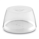 Ver imagem 7 de Queijeira De Acrílico Redonda Com Tampa E Grade Interna Escorredor Porta Queijo E Frios Cozinha Gour