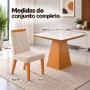 Ver imagem 5 de Conjunto de Mesa de Jantar Prada com Tampo de Vidro e 4 Cadeiras Estofadas Creme