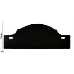 Cabeceira Casal Curva Luxo Estofada com Tachas 140x60 - Suede Cinza - Tachas Fume - 4