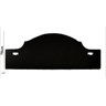 Cabeceira Casal Curva Luxo Estofada com Tachas 140x60 - Suede Cinza - Tachas Fume - 4