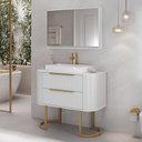 Ver imagem 1 de Conjunto Alice 1 Metro com Pés e Cuba Aurora Branca - Fabribam Branco