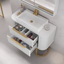Ver imagem 3 de Conjunto Alice 1 Metro com Pés e Cuba Aurora Branca - Fabribam Branco