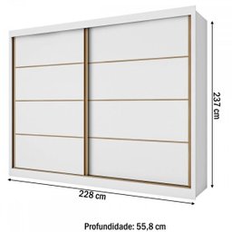 Guarda Roupa Sevilha 2 Portas Mdf - Mademarcs - 4