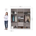 Ver imagem 6 de Guarda Roupa Casal com Espelho 6 Portas 2 Gavetas Lyon Yescasa Branco