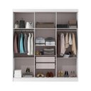 Ver imagem 5 de Guarda Roupa Casal com Espelho 6 Portas 2 Gavetas Lyon Yescasa Branco