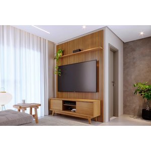 Rack+painel Milo para Tv de até 65 Polegadas - Cumaru - Madetec